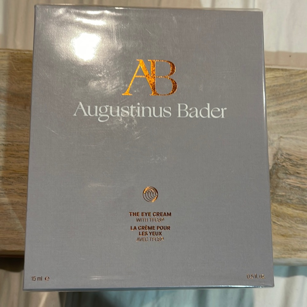 BNIB SEALED AGUSTINUS BADER THE EYE CREAM CANISTER AND REFILL 15ml/0.5fl oz